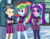 Size: 732x574 | Tagged: safe, artist:lyricgemva, artist:mixiepie, artist:punzil504, artist:themexicanpunisher, aria blaze, indigo zap, rainbow dash, equestria girls, g4, clothes, clothes swap, crystal prep academy, crystal prep academy uniform, crystal prep shadowbolts, ear piercing, goggles, hand on hip, leggings, piercing, pigtails, pleated skirt, school uniform, shadowbolt dash, skirt, smiling, twintails