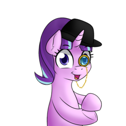 Size: 1500x1500 | Tagged: safe, artist:10art1, edit, starlight glimmer, pony, unicorn, g4, bowler hat, clapping, colored pupils, ear fluff, female, hat, looking at you, mare, monocle, open mouth, simple background, solo, starlight says bravo, transparent background