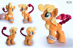 Size: 1600x1052 | Tagged: safe, artist:meplushyou, oc, oc only, oc:eagle tale, pony, bracelet, irl, jewelry, photo, plushie, solo