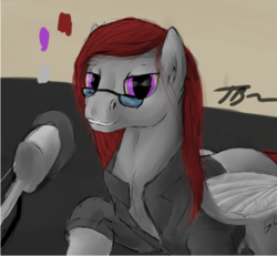 Size: 600x555 | Tagged: safe, artist:bugbytesdraws, oc, oc only, pegasus, pony, glasses, solo