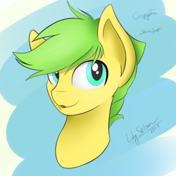 Size: 3000x3000 | Tagged: safe, artist:crispytee, artist:lilystilson, oc, oc only, oc:sourspot, pony, bust, high res, solo