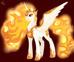 Size: 6000x5000 | Tagged: safe, artist:varshacoro, daybreaker, alicorn, pony, a royal problem, g4, absurd resolution, female, gradient background, solo