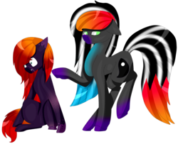 Size: 2693x2190 | Tagged: safe, artist:ohhoneybell, oc, oc only, oc:fire galaxy, oc:galaxy rage, earth pony, pony, female, high res, mare, simple background, transparent background