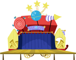 Size: 5032x4000 | Tagged: safe, artist:jeatz-axl, boast busters, g4, absurd resolution, caravan, cart, no pony, simple background, stage, transparent background, trixie's wagon, vector, wagon