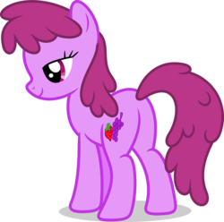 Size: 4194x4157 | Tagged: safe, artist:luckreza8, berry punch, berryshine, earth pony, pony, a flurry of emotions, g4, absurd resolution, berry butt, butt, female, lidded eyes, mare, plot, rear view, simple background, smiling, solo, transparent background, vector