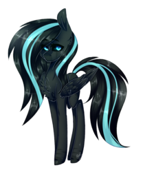 Size: 1733x2085 | Tagged: safe, artist:huirou, oc, oc only, oc:sapphire darkness, pegasus, pony, chest fluff, female, mare, simple background, solo, transparent background