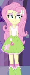 Size: 202x498 | Tagged: safe, screencap, fluttershy, rarity, equestria girls, g4, my little pony equestria girls, boots, clothes, cropped, female, shoes, skirt, socks, solo focus