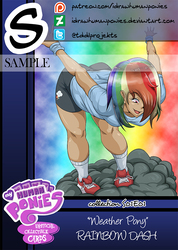 Size: 571x800 | Tagged: safe, artist:muramasa, rainbow dash, human, g4, clothes, cloud, converse, female, humanized, obtrusive watermark, shoes, shorts, sneakers, socks, solo, watermark