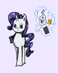 Size: 1030x1298 | Tagged: safe, artist:dreamingnoctis, rarity, starlight glimmer, pony, g4, fashion design, female, levitation, magic, marker, pencil, rhodia, simple background, sketchbook, sketching, smiling, solo, telekinesis, unshorn fetlocks