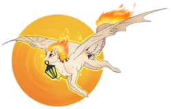 Size: 1539x982 | Tagged: safe, artist:nekokote, oc, oc only, dracony, hybrid, flying, lantern, mane of fire, mouth hold, simple background, solo, transparent background