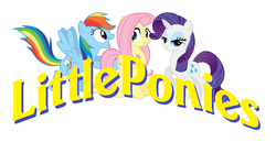 Size: 992x552 | Tagged: safe, fluttershy, rainbow dash, rarity, pony, g4, fisher price little people, parody, simple background, white background