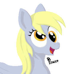 Size: 512x512 | Tagged: safe, artist:darkdabula, derpy hooves, pony, g4, animated, bust, female, gif, portrait, simple background, solo, transparent background