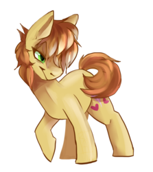Size: 1024x1150 | Tagged: safe, artist:pprinceran, feather bangs, earth pony, pony, g4, hard to say anything, male, simple background, solo, stallion, transparent background