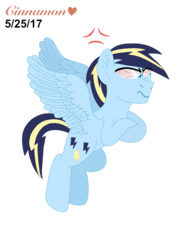 Size: 2048x2732 | Tagged: safe, artist:cinnamon-swirls, oc, oc only, oc:lightning bolt, pegasus, pony, kindverse, bloodshot eyes, crossed arms, high res, offspring, parent:rainbow dash, parent:soarin', parents:soarindash, reaction, reaction image, simple background, solo, transparent background