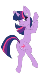 Size: 2193x4032 | Tagged: safe, artist:steelsoul, twilight sparkle, pony, unicorn, g4, bipedal, butt, ear fluff, female, high res, looking at you, plot, raised tail, simple background, solo, tail, transparent background, twibutt