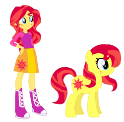 Size: 621x609 | Tagged: safe, artist:selenaede, artist:thefandomizer316, sunshimmer, equestria girls, g3, g4, base used, boots, clothes, cutie mark on clothes, equestria girls style, equestria girls-ified, g3 to equestria girls, g3 to g4, generation leap, not sunset shimmer, shoes, simple background, white background
