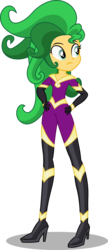 Size: 1040x2400 | Tagged: safe, artist:seahawk270, mane-iac, sunset shimmer, equestria girls, equestria girls specials, g4, movie magic, boots, clothes, cosplay, costume, female, hand on hip, high heel boots, simple background, solo, transparent background, vector, wig
