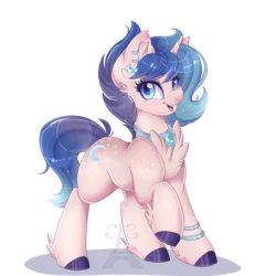 Size: 1600x1600 | Tagged: safe, artist:pvrii, oc, oc only, oc:blue moon, pony, unicorn, chest fluff, female, mare, raised hoof, simple background, solo, transparent background