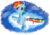 Size: 2877x2022 | Tagged: safe, artist:brok-enwings, rainbow dash, pegasus, pony, g4, blushing, cloud, cute, dashabetes, female, high res, mare, simple background, sitting, sky, solo, transparent background, underhoof