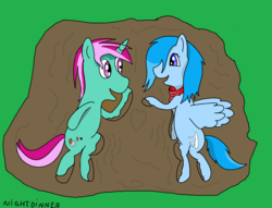 Size: 1350x1030 | Tagged: safe, artist:amateur-draw, oc, oc only, oc:belle boue, pony, 1000 hours in ms paint, gay, lying down, male, ms paint, mud, mud fetish, on side, wet and messy
