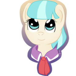 Size: 1692x1700 | Tagged: safe, artist:silversthreads, coco pommel, earth pony, pony, g4, bust, cute, digital art, female, mare, portrait, simple background, solo, transparent background