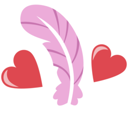 Size: 1000x1000 | Tagged: safe, artist:cheezedoodle96, feather bangs, g4, hard to say anything, .svg available, cutie mark, cutie mark only, feather, heart, no pony, simple background, svg, transparent background, vector