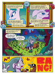 Size: 720x960 | Tagged: safe, artist:brenda hickey, idw, mistmane, beaver, duck, pony, rabbit, turtle, unicorn, g4, legends of magic #3, my little pony: legends of magic, spoiler:comic, animal, female, mare, old, preview