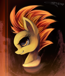 Size: 2028x2371 | Tagged: safe, artist:ferasor, spitfire, pony, g4, female, high res, mare, signature, solo