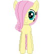Size: 108x108 | Tagged: safe, artist:onil innarin, fluttershy, pony, g4, cute, female, filly, filly fluttershy, looking at you, pixel art, shyabetes, simple background, smiling, solo, transparent background, younger