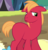 Size: 575x595 | Tagged: safe, edit, edited screencap, screencap, big macintosh, earth pony, pony, brotherhooves social, g4, accessory-less edit, cute, floppy ears, macabetes, male, missing accessory, missing cutie mark, red, solo, stallion, worried
