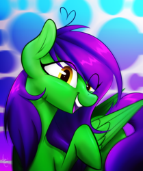 Size: 1671x2000 | Tagged: safe, artist:atomic8497, oc, oc only, oc:green apple, pegasus, pony, female, mare, solo