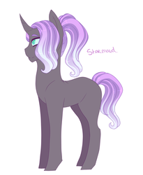 Size: 1158x1415 | Tagged: safe, artist:kittii-kat, oc, oc only, pony, unicorn, magical lesbian spawn, male, offspring, parent:maud pie, parent:starlight glimmer, parents:starmaud, simple background, solo, stallion, white background