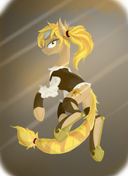 Size: 1100x1514 | Tagged: safe, artist:jaeneth, oc, oc only, pony, clothes, ponytail, solo, steampunk