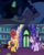 Size: 1020x1268 | Tagged: safe, starlight glimmer, sunset shimmer, twilight sparkle, alicorn, equestria girls, equestria girls specials, g4, my little pony equestria girls, my little pony equestria girls: mirror magic, book, magic, magic aura, twilight sparkle (alicorn), twilight's castle