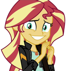 Size: 1001x1078 | Tagged: safe, sunset shimmer, equestria girls, g4, mirror magic, spoiler:eqg specials, creepy smile, faic, female, geode of empathy, magical geodes, simple background, solo, transparent background, vector