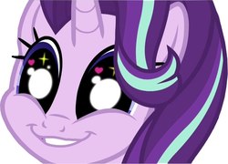 Size: 1002x720 | Tagged: safe, starlight glimmer, pony, unicorn, equestria girls, equestria girls specials, g4, eye, face, female, heart eyes, mare, smiling, solo, starry eyes, vector, wingding eyes