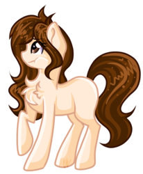 Size: 889x1078 | Tagged: safe, artist:sketchyhowl, oc, oc only, oc:martina, earth pony, pony, chest fluff, female, mare, race swap, simple background, solo, transparent background