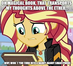 Size: 550x500 | Tagged: safe, edit, edited screencap, screencap, sunset shimmer, equestria girls, equestria girls specials, g4, mirror magic, cropped, female, geode of empathy, journal, magical geodes, solo