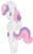 Size: 2410x3845 | Tagged: safe, artist:steelsoul, sweetie belle, pony, unicorn, g4, bipedal, both cutie marks, butt, female, high res, looking back, plot, rear view, simple background, solo, transparent background