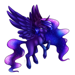 Size: 3500x3500 | Tagged: safe, artist:immagoddampony, artist:micky-ann, princess luna, alicorn, pony, g4, collaboration, female, high res, lidded eyes, mare, simple background, solo, transparent background