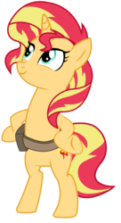 Size: 1998x3675 | Tagged: safe, artist:lifes-remedy, sunset shimmer, pony, unicorn, equestria girls, equestria girls specials, g4, my little pony equestria girls: mirror magic, bipedal, female, in the human world for too long, mare, simple background, solo, transparent background, underhoof, vector