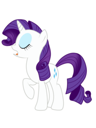 Size: 2048x2732 | Tagged: safe, artist:prismaticstars, rarity, pony, g4, eyes closed, female, high res, raised hoof, simple background, solo, transparent background, vector