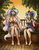 Size: 778x1000 | Tagged: safe, artist:king-kakapo, princess celestia, princess luna, human, g4, adorasexy, barefoot, bikini, breasts, clothes, cocktail, cute, cutelestia, feet, female, human female, humanized, jewelry, legs, lunabetes, necklace, redraw, royal sisters, sarong, sexy, skirt, skirt lift, swimsuit, upskirt