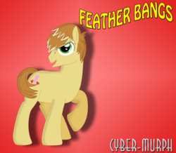 Size: 4263x3720 | Tagged: safe, artist:cyber-murph, feather bangs, pony, g4, hard to say anything, high res, male, signature, solo