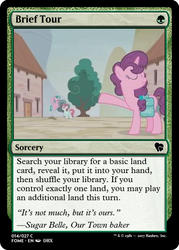 Size: 375x523 | Tagged: safe, edit, sugar belle, pony, g4, hard to say anything, card, magic the gathering, trading card, trading card edit, tree