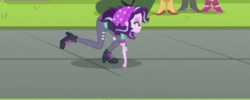 Size: 690x275 | Tagged: safe, screencap, apple bloom, scootaloo, starlight glimmer, sweetie belle, equestria girls, equestria girls specials, g4, my little pony equestria girls: mirror magic, all fours, beanie, clothes, cropped, cutie mark crusaders, faic, hat, humans doing horse things, majestic as fuck
