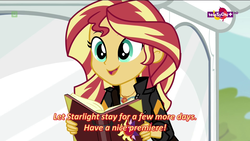Size: 1920x1080 | Tagged: safe, screencap, sunset shimmer, equestria girls, equestria girls specials, g4, my little pony equestria girls: mirror magic, book, female, geode of empathy, magical geodes, portal, solo, subtitles, teletoon