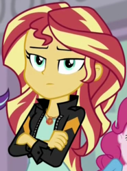 Size: 367x497 | Tagged: safe, screencap, sunset shimmer, equestria girls, equestria girls specials, g4, my little pony equestria girls: mirror magic, cropped, frown, geode of empathy, magical geodes