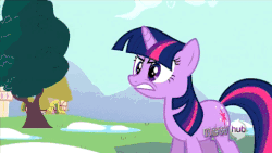 Size: 480x270 | Tagged: safe, edit, edited screencap, screencap, trixie, twilight sparkle, pony, unicorn, g4, lesson zero, magic duel, alicorn amulet, alternate ending, angry, animated, avada kedavra, bad end, blast, cape, clothes, death, death ray, explosion, female, gif, harry potter (series), magic, magic beam, magic blast, mare, murder, pew pew, rainbow nuke, tree, trixie gets what's coming to her, violence
