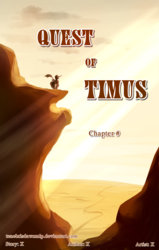 Size: 1080x1700 | Tagged: safe, artist:phuocthiencreation, oc, oc only, pony, unicorn, fanfic:quest of timus, cliff, cloud, fanfic, fanfic art, fanfic cover, rock, silhouette, solo, sunlight, text